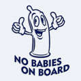 Samolepka kondom NO BABIES na auto