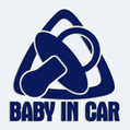 Nlepka dt v aut trojhelnk baby in car
