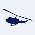 Samolepka na auto silueta helikoptra