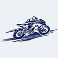 Samolepka silueta motork