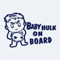Samolepka s npisem Baby Hulk on Board