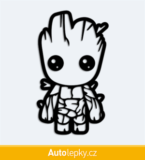 Samolepka na auto baby Groot