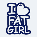 Samolepka s nápisem I Love Fat Girl na auto
