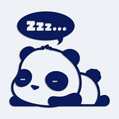 Samolepka na auto unavená panda