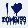Samolepka nápis I Love Zombies na auto