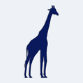 Samolepka na auto silueta žirafy