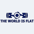 Samolepka na auto s nápisem The World is Flat