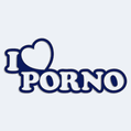 Samolepka na auto s npisem I love porno