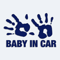 Samolepka dítě v autě otisk dětských ručiček