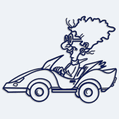 Nlepka na auto babika za volantem