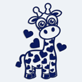 Samolepka zamilovaná žirafka na auto
