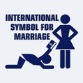 Samolepka s nápisem International Symbol For Marriage
