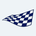 Nálepka na auto vlajka se šachovnicí
