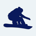 Nálepka na auto silueta snowboard