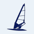 Samolepka na auto silueta windsurfing