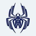 Samolepka na auto symbol pavouka