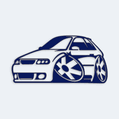 Samolepka na auto karikatura Audi A3