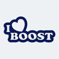 Samolepka na auto s npisem I love Boost