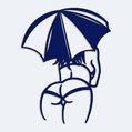 Polep na auto silueta žena s deštníkem