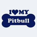 Nlepka na auto s npisem I love my Pitbull