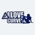 Samolepka na auto s nápisem I love Curves