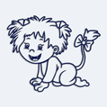 Nálepka dítěte se znamením lva
