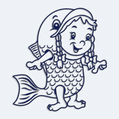 Nálepka dítěte se znamením ryby