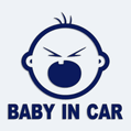 Samolepka s nápisem Baby In Car