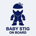 Samolepka na auto Baby Stig on board