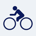 Samolepka na auto symbol cyklisty