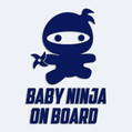 Samolepka s nápisem baby ninja on board