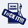 Polep s nápisem fuel economy fuck it