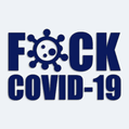 Samolepka s npisem fuck covid