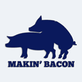 Samolepka s textem pigs makin' bacon