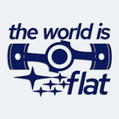 Nlepka s npisem the world is flat