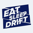 Samolepka s nápisem eat sleep drift