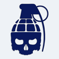 Samolepka na auto skull grant