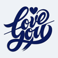 Nlepka s textem love you