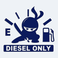 Samolepka na auto diesel only ninja