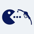 Samolepka na auto PAC MAN FUEL