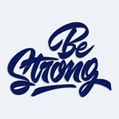 Samolepka s npisem be strong