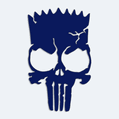 Samolepka na auto bart skull