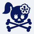Samolepka lady skull na auto