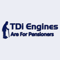 Samolepka na auto s nápisem TDI Engines