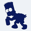 N�lepka Bart sprejer na auto