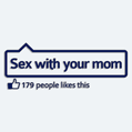 Samolepka na auto s nápisem Sex with your Mom