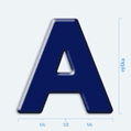Plastick 3D samolepka - velk psmeno A
