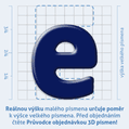 Plastická 3D samolepka - malé písmeno E