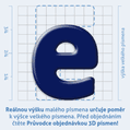 Plastick 3D samolepka - mal psmeno E