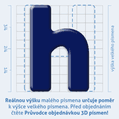 Plastická 3D samolepka - malé písmeno H